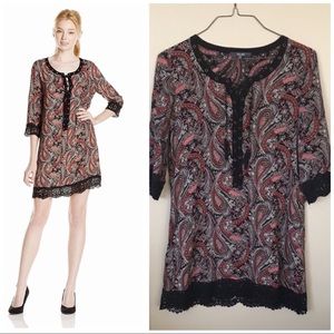 💚MISS ME Shift Dress with Eyelets & Lace Up Front